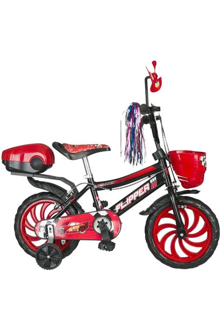 Flıpper Çocuk Bisikleti 15 Jant Kırmızı 3-7 Yaş İçin Uygundur