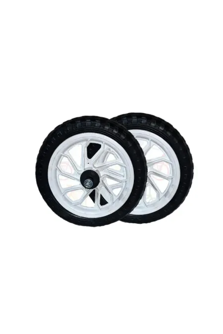 15 Jant Bisiklet Dolgu Teker Siyah Beyaz Takım