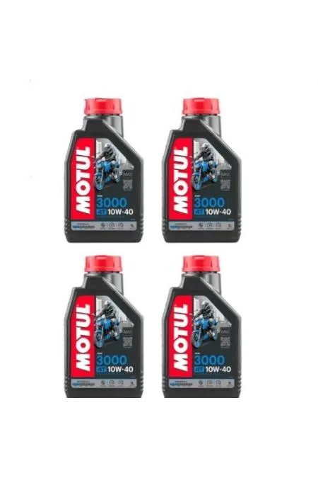 Motul 3000 10W40 4T 1 Lt 4 Zamanlı Motosiklet Motor Yağı (4 Adet) Motul 3000 10W40 4T 1 Lt 4 Zamanlı Motosiklet Motor Yağı (4 Adet)