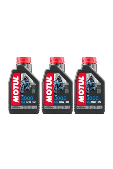 Motul 3000 10W40 4T 1 Lt 4 Zamanlı Motosiklet Motor Yağı (3 Adet) Motul 3000 10W40 4T 1 Lt 4 Zamanlı Motosiklet Motor Yağı (3 Adet)