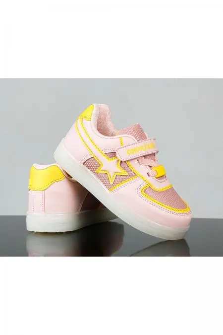 KIDS Unisex Çocuk Günlük Yürüyüş Spor Ayakkabı - BEBE & PATİK - Pudra-Sarı KIDS Unisex Çocuk Günlük Yürüyüş Spor Ayakkabı - BEBE & PATİK - Pudra-Sarı